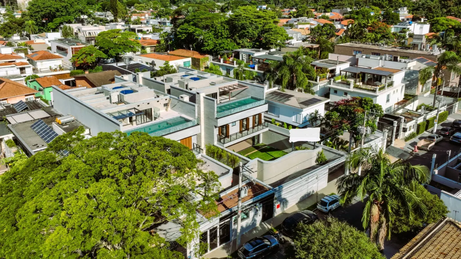 Casa Jardim Teviot — vista aérea do empreendimento na Vila Nova Conceição